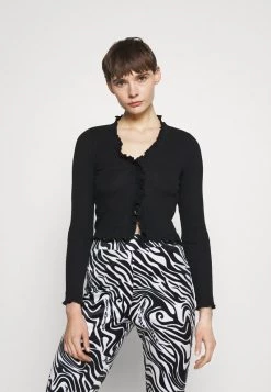 Nly By Nelly FRILL EDGE - Strickjacke - Black, Damen