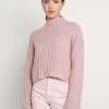 Nly By Nelly CROPPED TURTLE NECK - Strickpullover - Lilac, Damen -Nly by Nelly Verkaufsladen 02eb64e879594aeb9152f5be2ad0614f