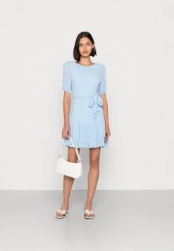 Nly By Nelly OPEN BACK DRESS - Freizeitkleid - Light Blue, Damen -Nly by Nelly Verkaufsladen 062581b77a2c412db0bce0438f1fb33c