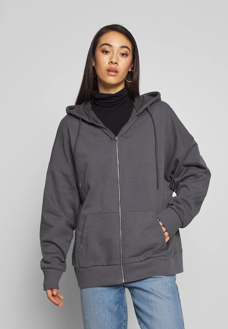 Nly By Nelly CHUNKY ZIP HOODIE - Sweatjacke - Offblack, Damen 3 Nly By Nelly CHUNKY ZIP HOODIE - Sweatjacke - Offblack, Damen