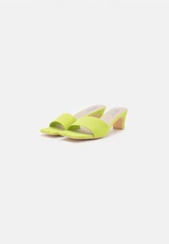 Nly By Nelly KITTEN FLAT MULE - Pantolette Hoch - Green, Damen -Nly by Nelly Verkaufsladen 070db9079d07461f8d22de169bbfa35b