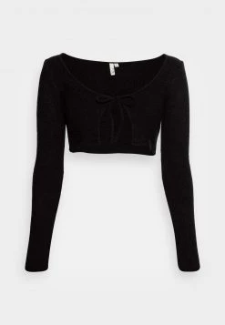 Nly By Nelly ENJOY CROPPED CARDIGAN - Strickjacke - Black, Damen -Nly by Nelly Verkaufsladen 094cf9c831d6497ea8f14a6a9b37495f