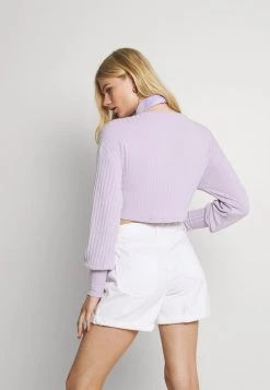 Nly By Nelly BOXY BUTTON - Strickjacke - Light Purple, Damen