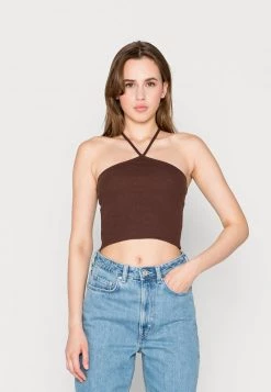 Nly By Nelly LUXURIOUS HALTERNECK STRAP - Top - Brown, Damen