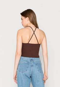 Nly By Nelly LUXURIOUS HALTERNECK STRAP - Top - Brown, Damen -Nly by Nelly Verkaufsladen 12773ac4534343cc9c23fde8d9d99c50