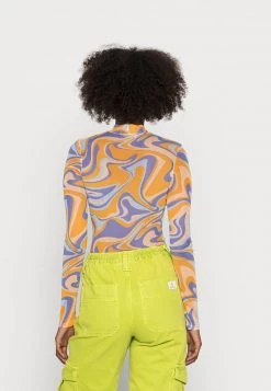 Nly By Nelly TURTLENECK BODY - Langarmshirt - Purple/orange Print, Damen -Nly by Nelly Verkaufsladen 1378bbe0ee444548a90e2c716fdf4801