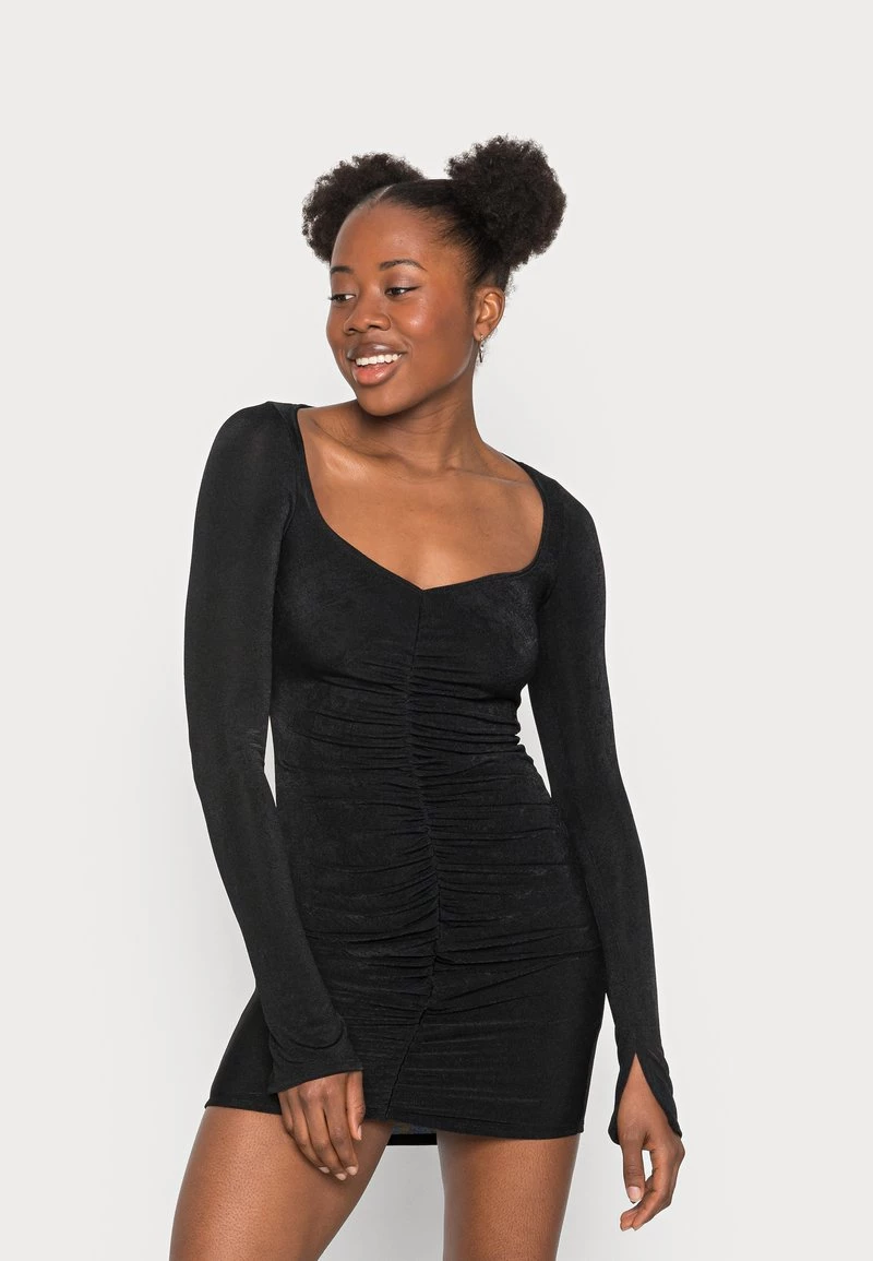 Nly By Nelly RUCHED FRONT DRESS - Cocktailkleid/festliches Kleid - Black, Damen 3 Nly By Nelly RUCHED FRONT DRESS - Cocktailkleid/festliches Kleid - Black, Damen