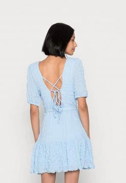 Nly By Nelly OPEN BACK DRESS - Freizeitkleid - Light Blue, Damen -Nly by Nelly Verkaufsladen 17c94ef76268467fbf103c2a47fb160c