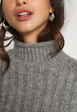 Nly By Nelly LOVELY CHUNKY - Strickpullover - Grey Melange, Damen -Nly by Nelly Verkaufsladen 1d4fddad9bcb47bbb0203dbd63c00161