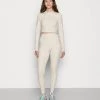 Nly By Nelly SPORTY ZIP SET - Leggings - Hosen - Greige, Damen -Nly by Nelly Verkaufsladen 212a942adba844f6862a3130c5d5d3e4