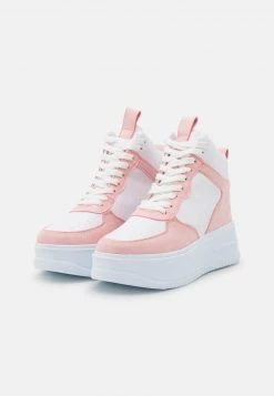Nly By Nelly HIGHTOP PLATFORM - Sneaker High - White/pink, Damen -Nly by Nelly Verkaufsladen 24eda2a1537548baa262a3fb809f291a