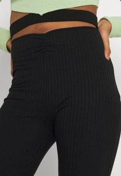 Nly By Nelly WAIST FOCUS PANTS - Stoffhose - Black, Damen -Nly by Nelly Verkaufsladen 2cd409a9fab4465986da67554864e6df