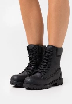 Nly By Nelly WALK IT OUT BOOT - Schnürstiefelette - Black, Damen