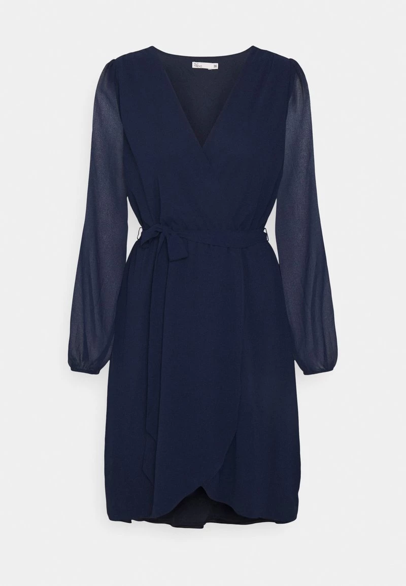 Nly By Nelly WRAPPED MIDI DRESS - Freizeitkleid - Navy, Damen 3 Nly By Nelly WRAPPED MIDI DRESS - Freizeitkleid - Navy, Damen