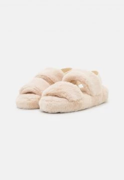 Nly By Nelly BACKSTRAP FLUFFY FLAT - Hausschuh - Beige, Damen -Nly by Nelly Verkaufsladen 2e6c09b810154a2984339c248174ccdc
