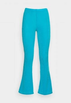 Nly By Nelly LUREX FLARE PANT - Stoffhose - Turquoise, Damen -Nly by Nelly Verkaufsladen 3190e616005f497aaa3ab517cd13fb51