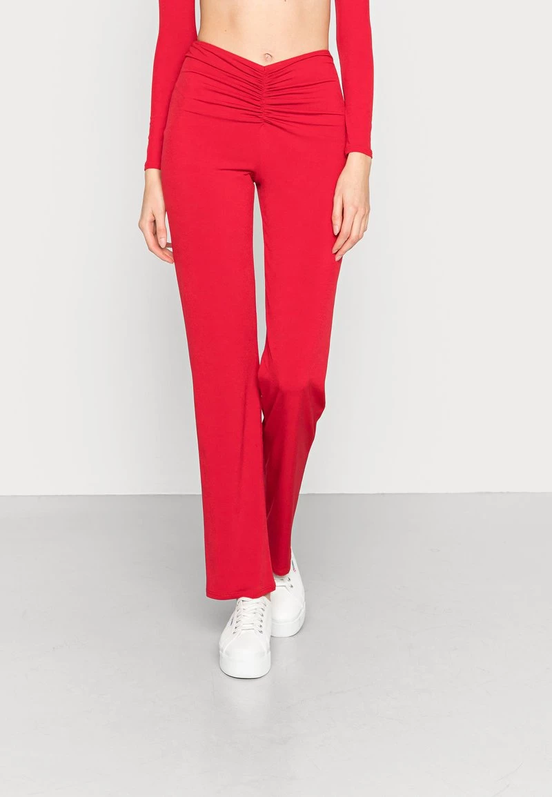 Nly By Nelly RUCHED FRONT PANT - Stoffhose - Red, Damen 3 Nly By Nelly RUCHED FRONT PANT - Stoffhose - Red, Damen
