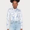 Nly By Nelly SLIM SOFT - Hemdbluse - Denim Swirl, Damen -Nly by Nelly Verkaufsladen 32b0d8b27b9145b8ad9e176488598c83