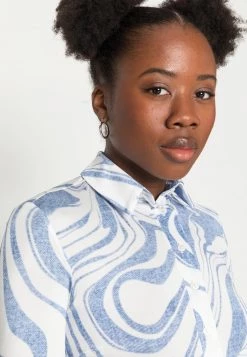 Nly By Nelly SLIM SOFT - Hemdbluse - Denim Swirl, Damen -Nly by Nelly Verkaufsladen 35dfb6bb33ac4a41be28a07a5507f6be