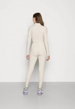 Nly By Nelly SPORTY ZIP SET - Leggings - Hosen - Greige, Damen -Nly by Nelly Verkaufsladen 3ab5eec8a1e04152b59972dec8b92981