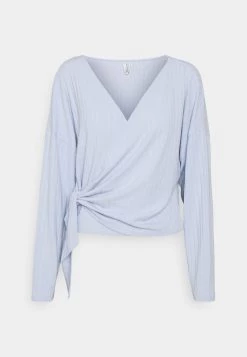 Nly By Nelly LUXURIOUS WRAP - Langarmshirt - Light Blue, Damen -Nly by Nelly Verkaufsladen 3c5a18d190f945ea893e0df8b61775b8