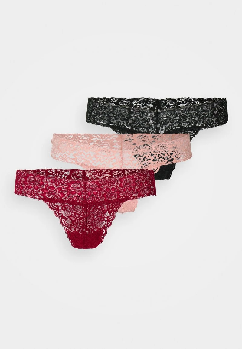 Nly By Nelly WHAT I LIKE THONG 3 PACK - String - Black/dark Red, Damen 8 Nly By Nelly WHAT I LIKE THONG 3 PACK - String - Black/dark Red, Damen – Bild 6