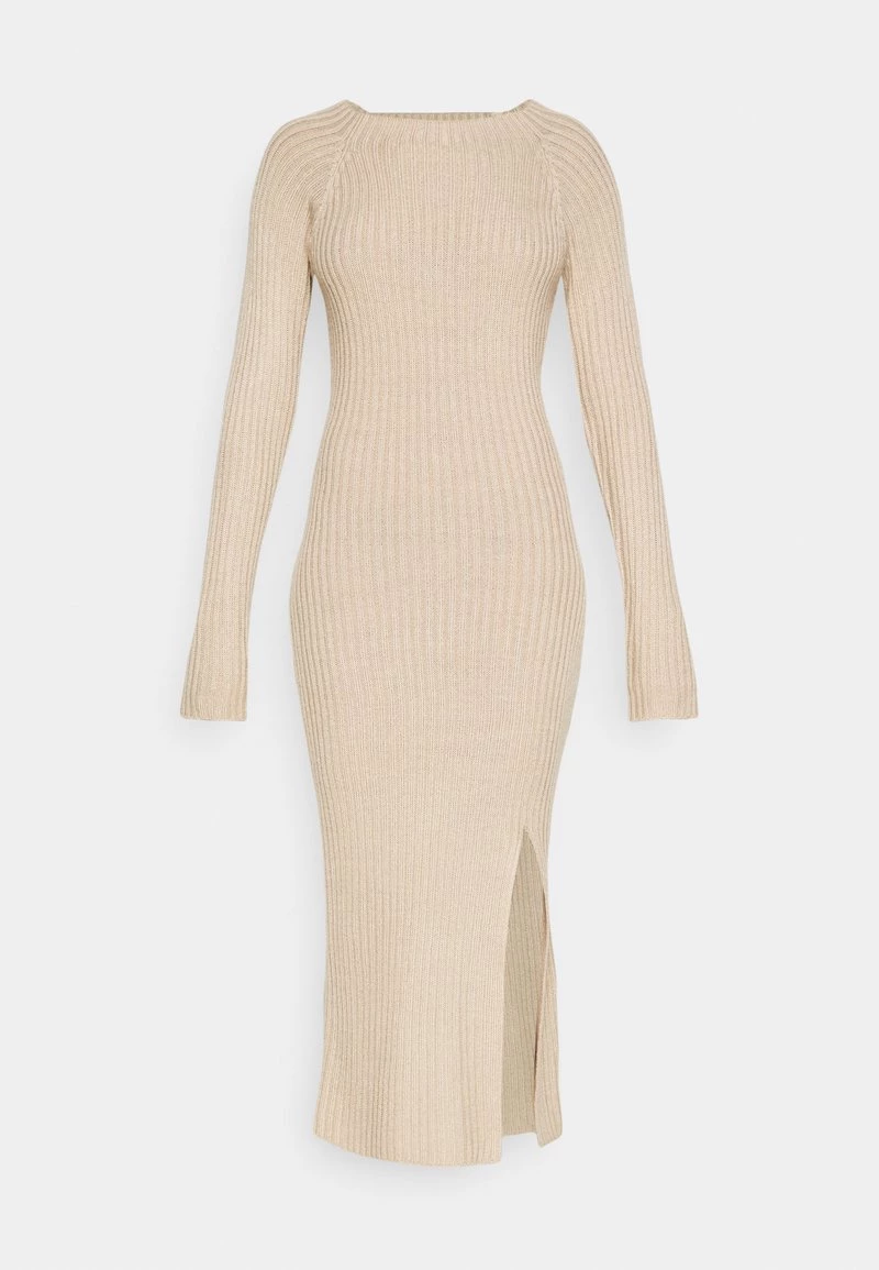 Nly By Nelly TWISTED BACK DRESS - Strickkleid - Beige, Damen 7 Nly By Nelly TWISTED BACK DRESS - Strickkleid - Beige, Damen – Bild 5