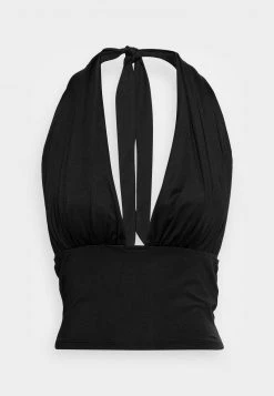 Nly By Nelly TIE HALTERNECK - Top - Black, Damen -Nly by Nelly Verkaufsladen 40c187bfe1b0494d82bf738f5e7c3fb2
