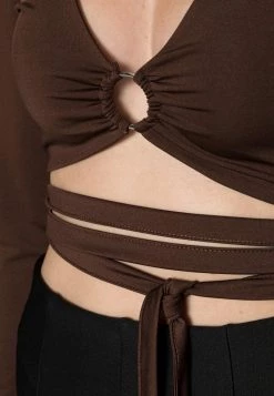 Nly By Nelly FABULOUS RING - Top - Brown, Damen -Nly by Nelly Verkaufsladen 41fdfba418814e56b492e24752582d5d