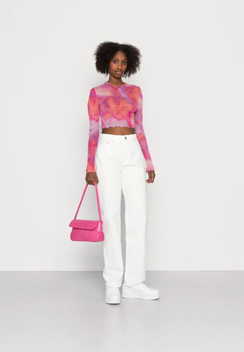 Nly By Nelly CROPPED TOP - Langarmshirt - Pink Abstract, Damen 4 Nly By Nelly CROPPED TOP - Langarmshirt - Pink Abstract, Damen – Bild 2