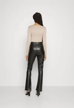 Nly By Nelly STUNNING SLIT PANTS - Stoffhose - Black, Damen -Nly by Nelly Verkaufsladen 426e7462d60f46899112b6ce09cad329