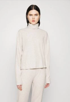 Nly By Nelly MY COZY SET - Stoffhose - Beige Mélange, Damen -Nly by Nelly Verkaufsladen 4412a772bfcb4464a5b01050c54a6a92