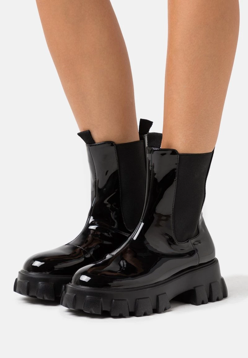 Nly By Nelly BITE IT CHELSEA BOOT - Plateaustiefelette - Black, Damen 3 Nly By Nelly BITE IT CHELSEA BOOT - Plateaustiefelette - Black, Damen