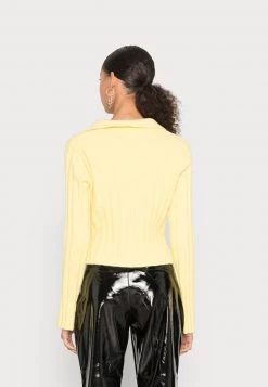 Nly By Nelly RIB COLLAR - Strickpullover - Yellow, Damen -Nly by Nelly Verkaufsladen 45b4f249112e4befbff65d9d8a3eb8c7