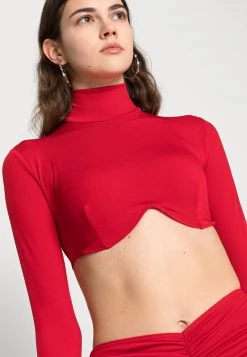 Nly By Nelly WIRE CROP - Langarmshirt - Red, Damen -Nly by Nelly Verkaufsladen 473ddf72391e48d7a9bbceb8382bf4b7