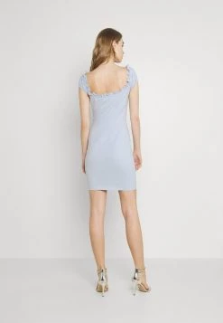 Nly By Nelly MY FRILL DRESS - Cocktailkleid/festliches Kleid - Light Blue, Damen -Nly by Nelly Verkaufsladen 4a986c707a3d4e58b3cb15a2c4e7b25f