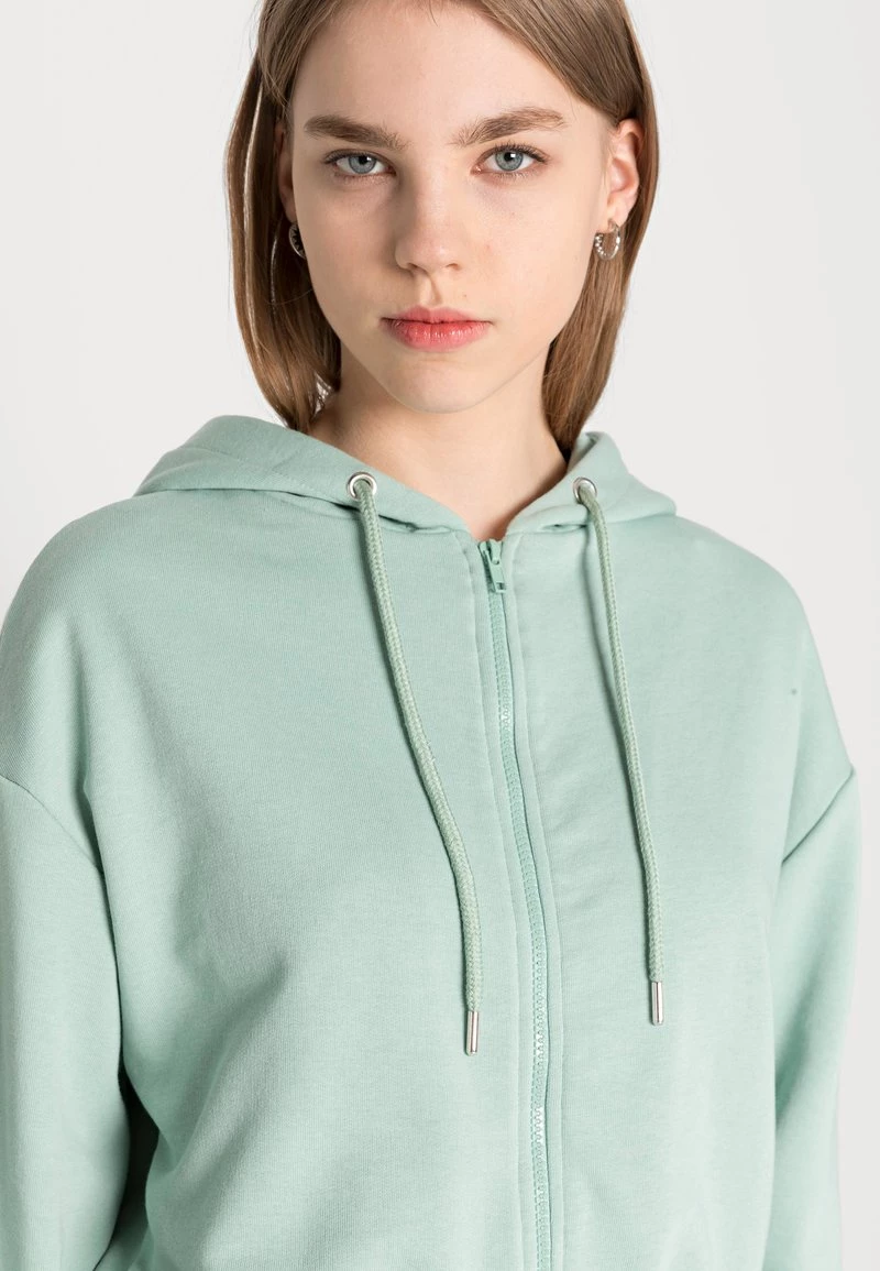 Nly By Nelly EVERYDAY ZIP HOODIE - Sweatjacke - Blue/green, Damen 7 Nly By Nelly EVERYDAY ZIP HOODIE - Sweatjacke - Blue/green, Damen – Bild 5