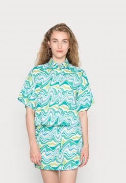 Nly By Nelly FLOWY SHORT SLEEVE SHIRT - Hemdbluse - Multi Coloured, Damen