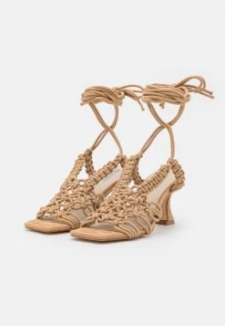 Nly By Nelly ICONIC MACRAME HEEL - Riemensandalette - Nature, Damen -Nly by Nelly Verkaufsladen 4cf6942abfbb450ab9a624c425c0f191