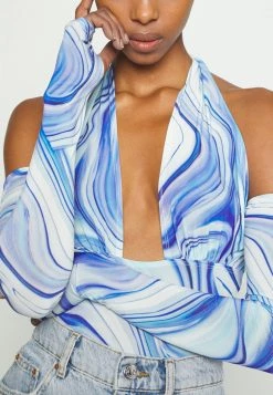 Nly By Nelly GLOVE SLEEVE - Langarmshirt - Blue, Damen -Nly by Nelly Verkaufsladen 54c488bb9a374483aef655572850a154