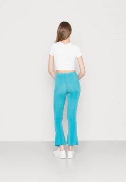 Nly By Nelly LUREX FLARE PANT - Stoffhose - Turquoise, Damen -Nly by Nelly Verkaufsladen 5ad37b304a44465fb2769889bc47af09