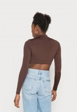 Nly By Nelly CURVED SPORTY - Langarmshirt - Brown, Damen -Nly by Nelly Verkaufsladen 5bddd5f0d31e4fff9529409d1130c879