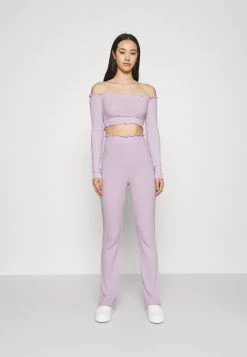 Nly By Nelly OFF SHOULDER SET - Langarmshirt - Light Purple, Damen