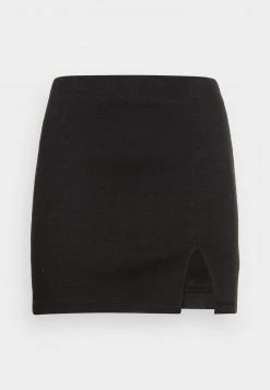 Nly By Nelly PERFECT SLIT SKIRT - Minirock - Black, Damen -Nly by Nelly Verkaufsladen 5dbaaf083d034cd08248fa01eb6fa6ed