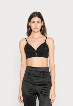 Nly By Nelly BLING ME SEQUIN BRALETTE - Top - Black, Damen