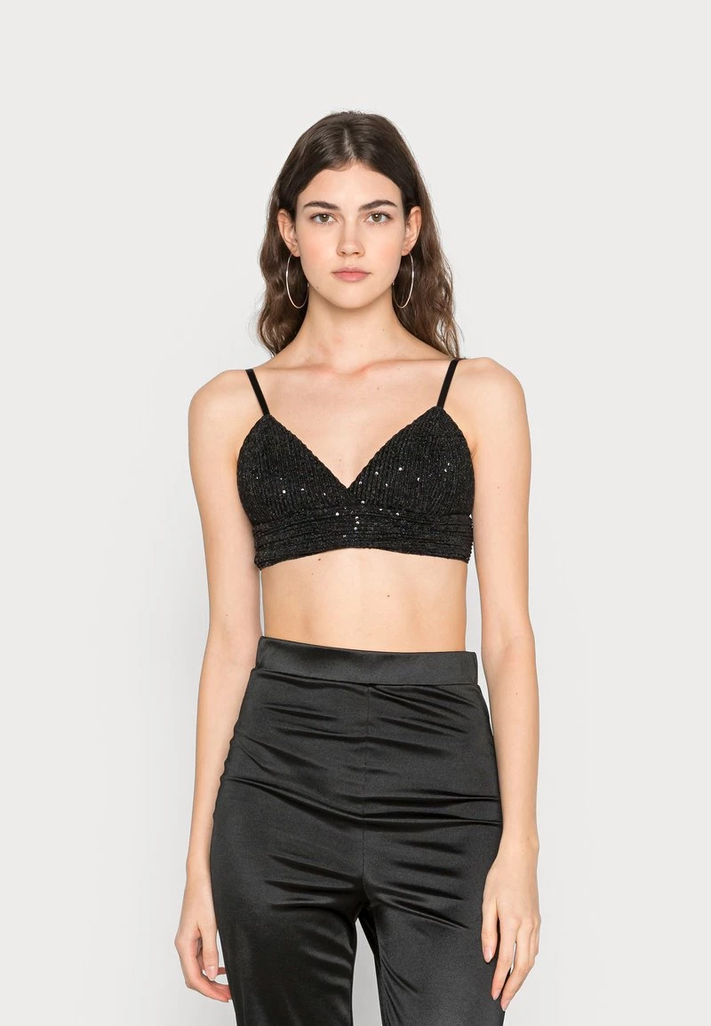 Nly By Nelly BLING ME SEQUIN BRALETTE - Top - Black, Damen 3 Nly By Nelly BLING ME SEQUIN BRALETTE - Top - Black, Damen