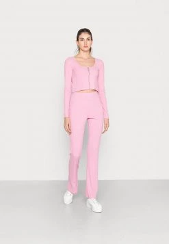 Nly By Nelly ZIP SET - Stoffhose - Pink, Damen