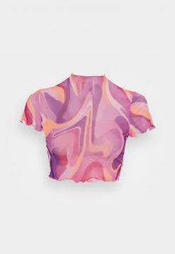 Nly By Nelly CROPPED - T-Shirt Print - Pink/orange, Damen -Nly by Nelly Verkaufsladen 61edc78145a14922b3df91c50e67724b