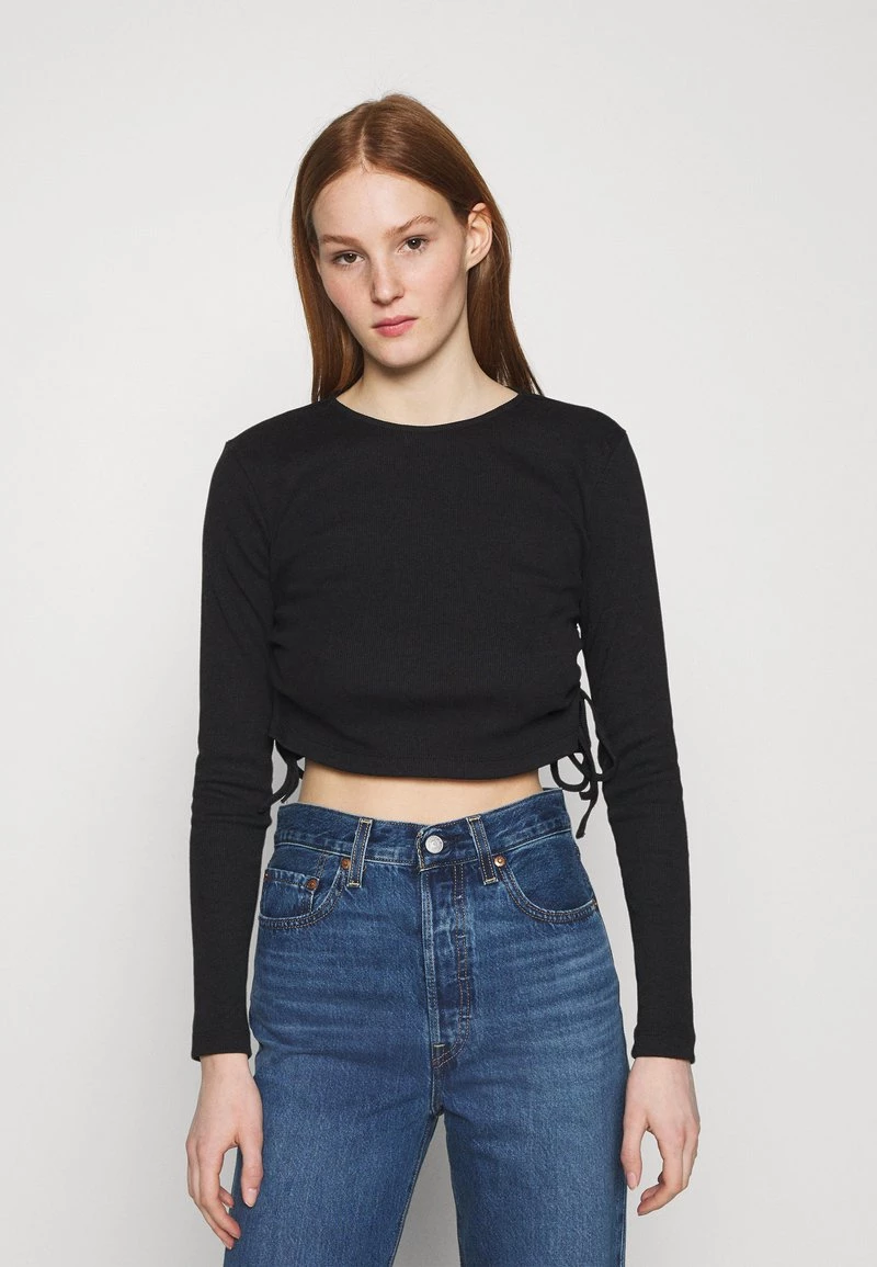 Nly By Nelly SIDE DRAWSTRING - Langarmshirt - Black, Damen 3 Nly By Nelly SIDE DRAWSTRING - Langarmshirt - Black, Damen