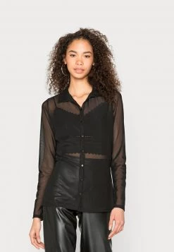 Nly By Nelly COLLAR - Hemdbluse - Black, Damen